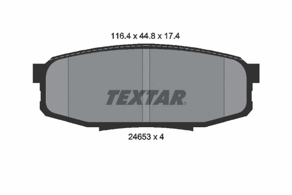 Колодки тормозные задние TexTar 2465301