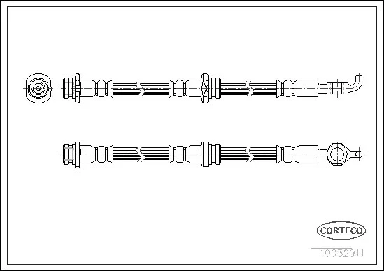 Шланг тормозной ISUZU: TROOPER 3.1 TD/3.2 91-00 Corteco 19032911