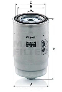 Фильтр топливный MANN-FILTER WK8060Z