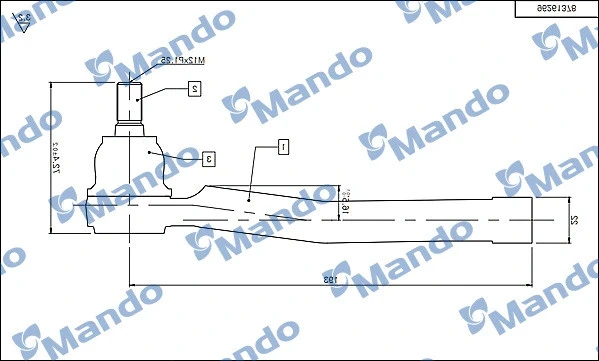 Наконечник рулевой тяги DAEWOO REZZO (U100) TACUMA (2000-09-) Mando DSA020621