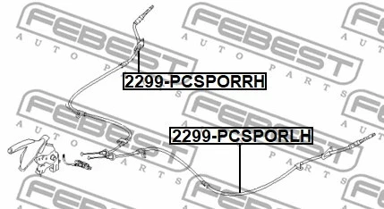 Трос ручного тормоза правый (арт. 2299PCSPORRH)