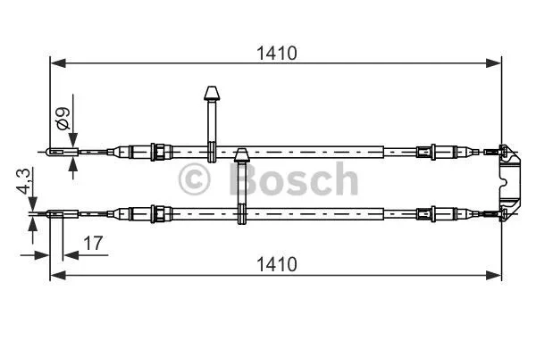 Трос стояночного тормоза BOSCH 1987477245