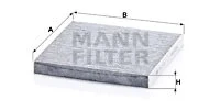 Фильтр салона угольный MANN-FILTER CUK22021