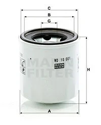 Фильтр гидросистемы MANN-FILTER WD10001X