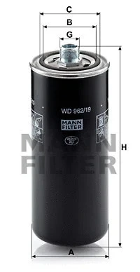 Фильтр гидросистемы MANN-FILTER WD962/19