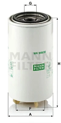 Фильтр топливный MANN-FILTER WK940/36x