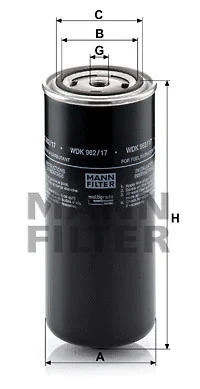 Фильтр топливный MANN-FILTER WDK962/17