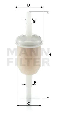 Фильтр топливный MANN-FILTER WK31/2(100)