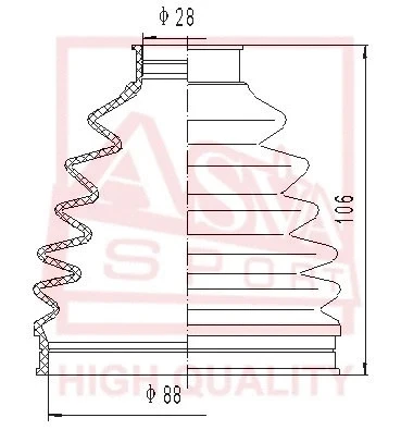 Пыльник шрус (комплект без смазки) o/b (29x88x111)(pilot) asva Asva ASBT-PIL