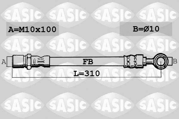 ШЛАНГ ТОРМОЗНОЙ ЗАДН ПРАВЫЙ HYUNDAI I30 6606109 Sasic 6606109