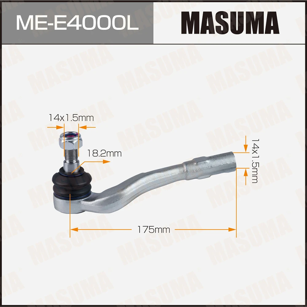 Наконечник рулевой тяги левый Masuma ME-E4000L