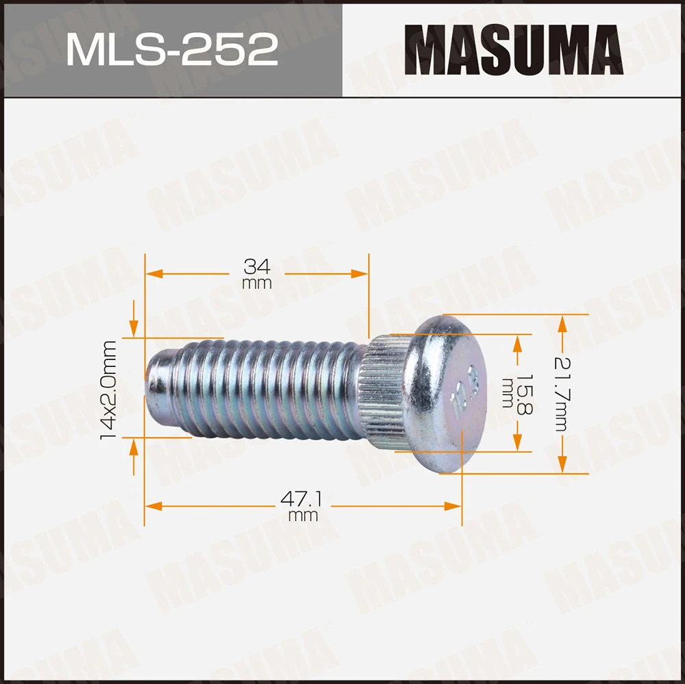 Шпилька 14x2.0 мм L=47.1 мм Masuma MLS-252