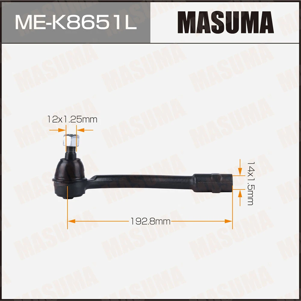 Наконечник рулевой тяги левый Masuma ME-K8651L