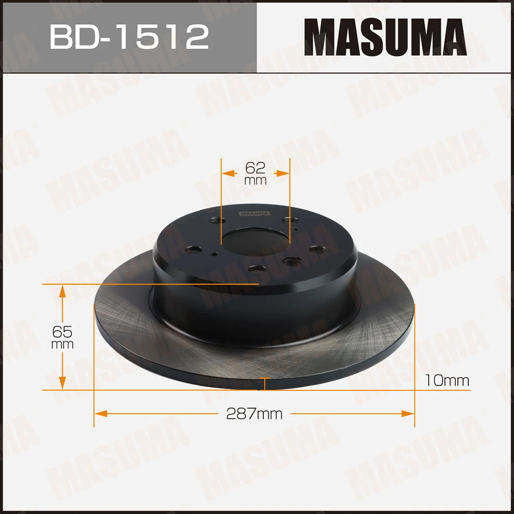 Диск тормозной задний Masuma BD-1512