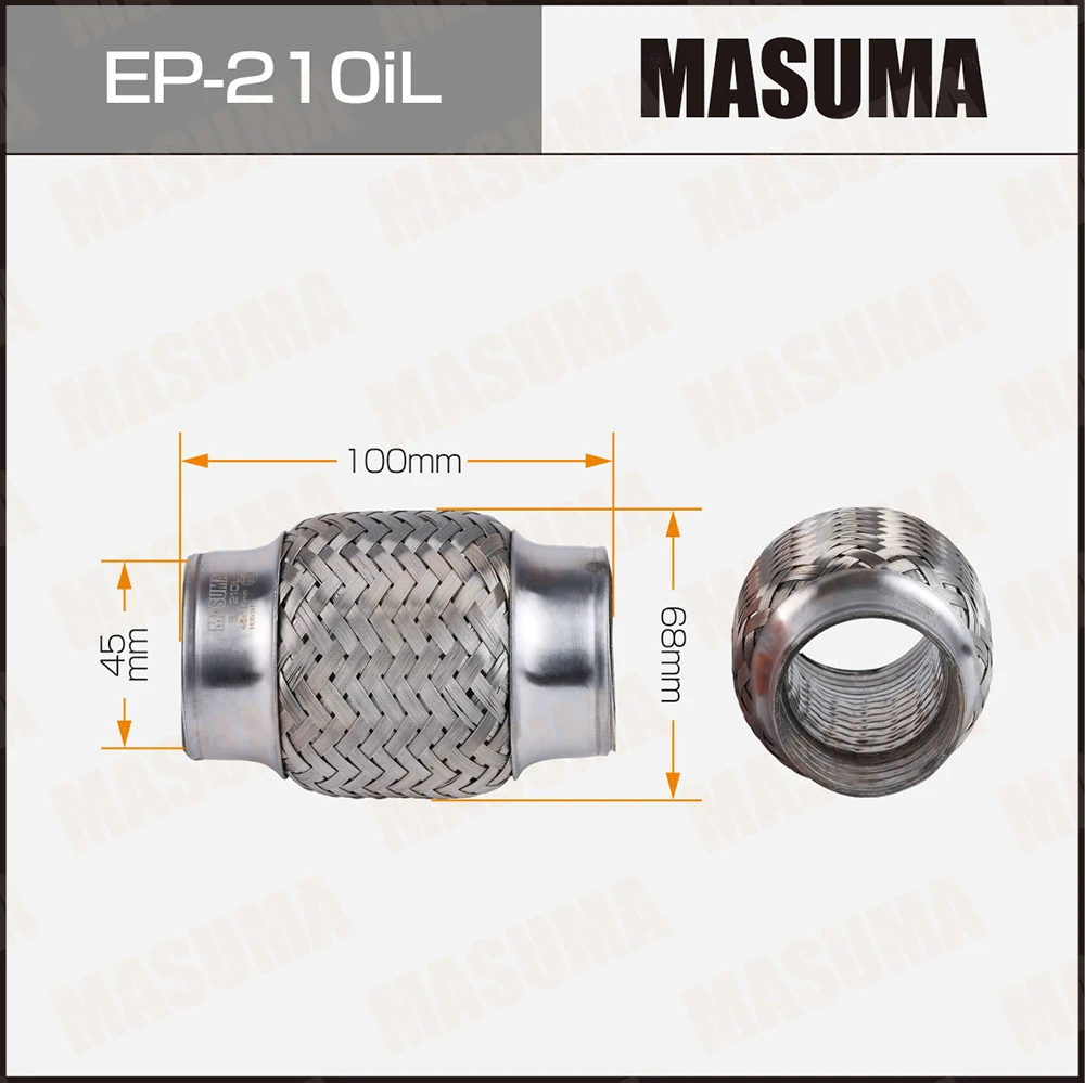 Гофра глушителя усиленная 3-х слойная interlock 45x100 Masuma EP-210iL