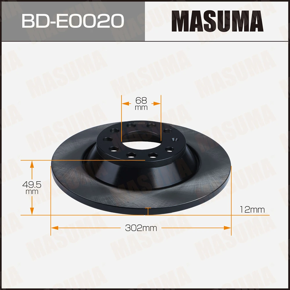 Диск тормозной передний Masuma BD-E0020