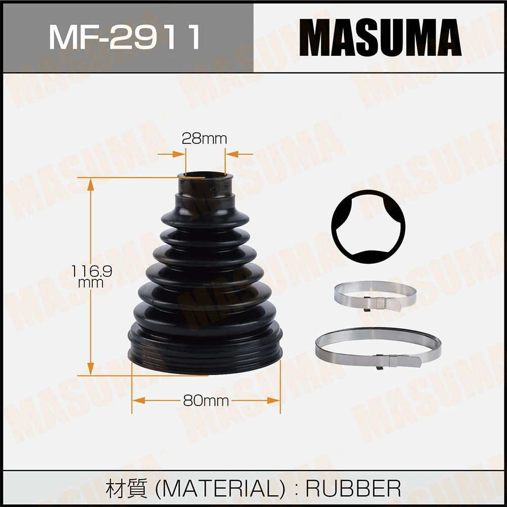 Пыльник ШРУСа + хомут Masuma MF-2911