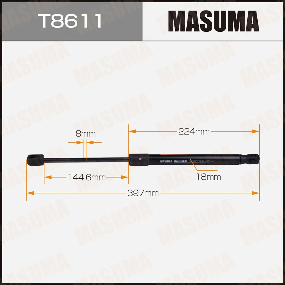 Упор газовый багажника L=397 mm Masuma T8611