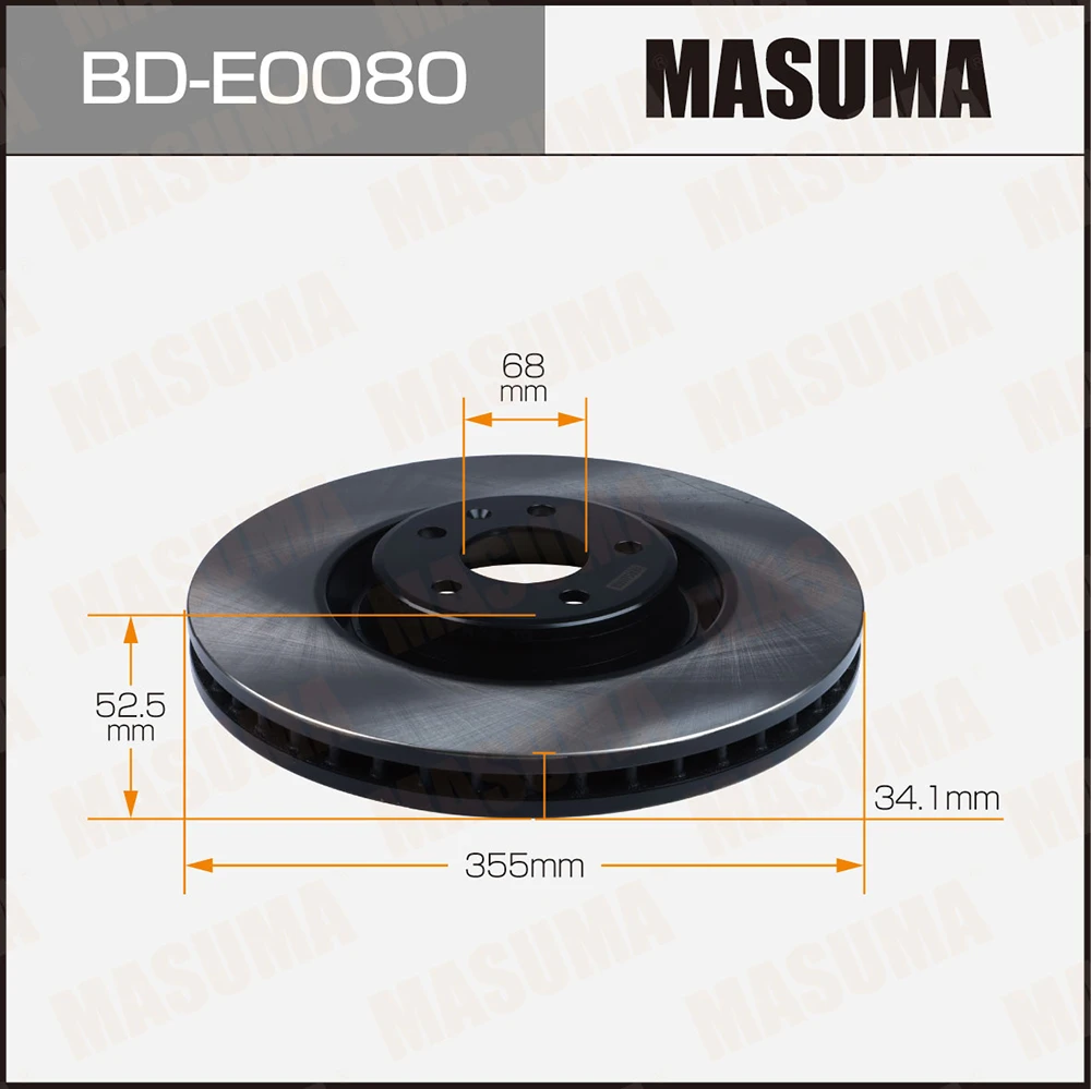 Диск тормозной передний Masuma BD-E0080