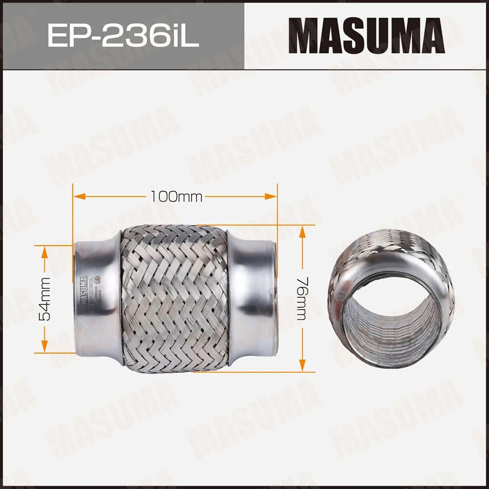 Гофра глушителя усиленная 3-х слойная interlock 54x100 Masuma EP-236iL