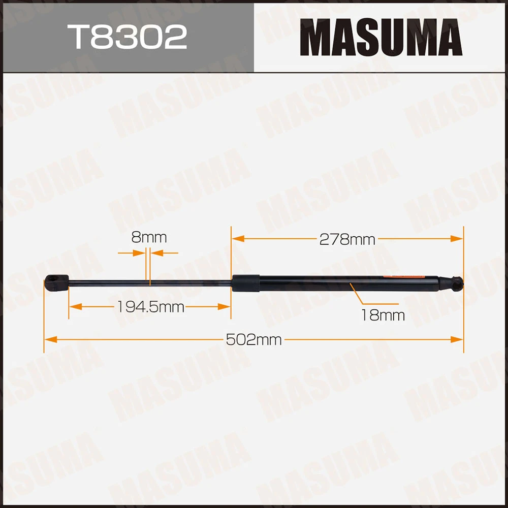Упор газовый багажника L=502 mm Masuma T8302