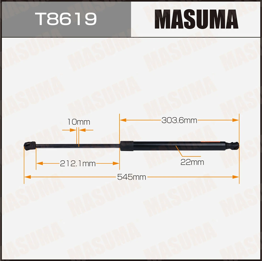 Упор газовый багажника L=545 mm Masuma T8619
