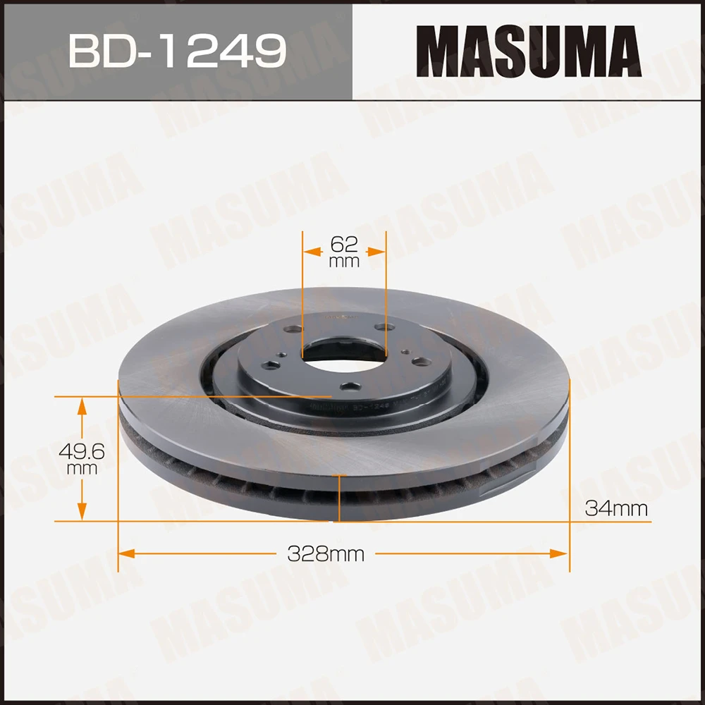 Диск тормозной передний Masuma BD-1249