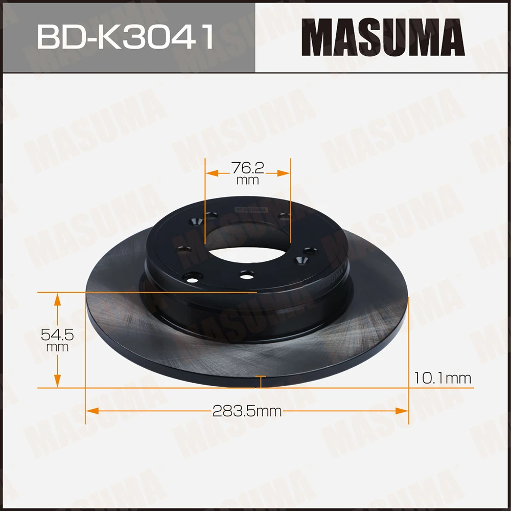 Диск тормозной задний Masuma BD-K3041