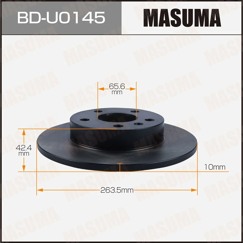 Диск тормозной задний Masuma BD-U0145