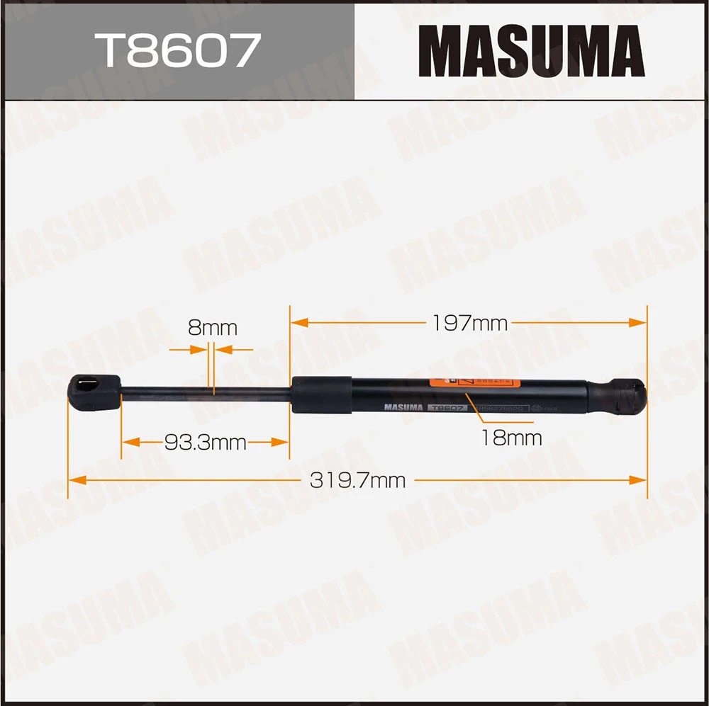 Упор газовый багажника L=319.7 mm Masuma T8607