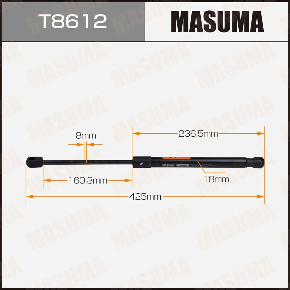 Упор газовый багажника L=425 mm Masuma T8612