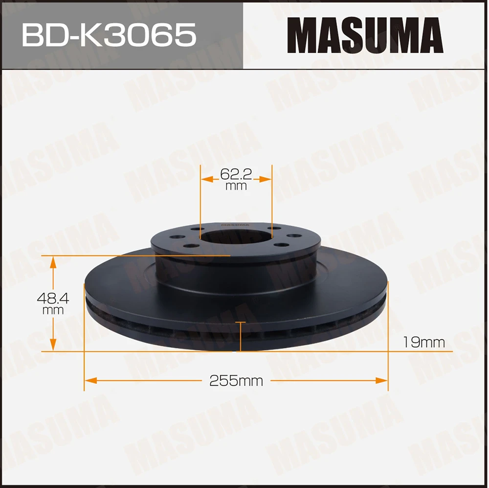 Диск тормозной передний Masuma BD-K3065