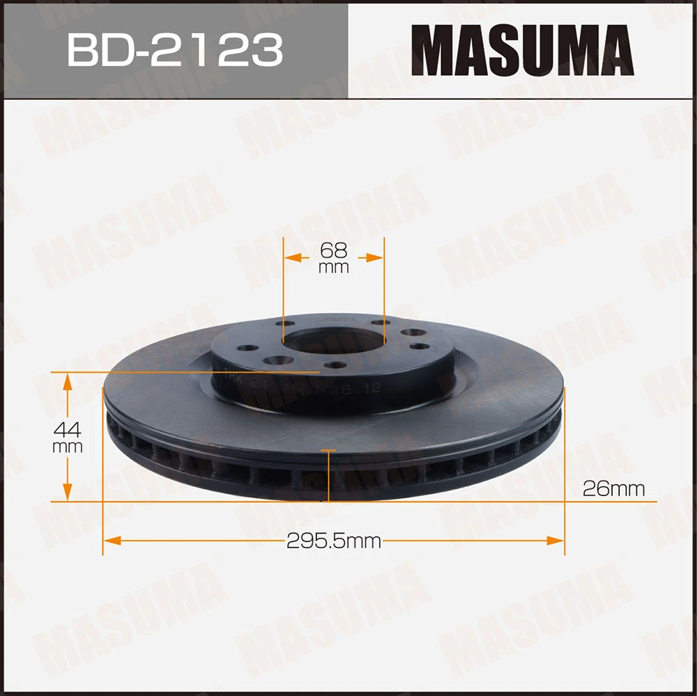 Диск тормозной передний Masuma BD-2123