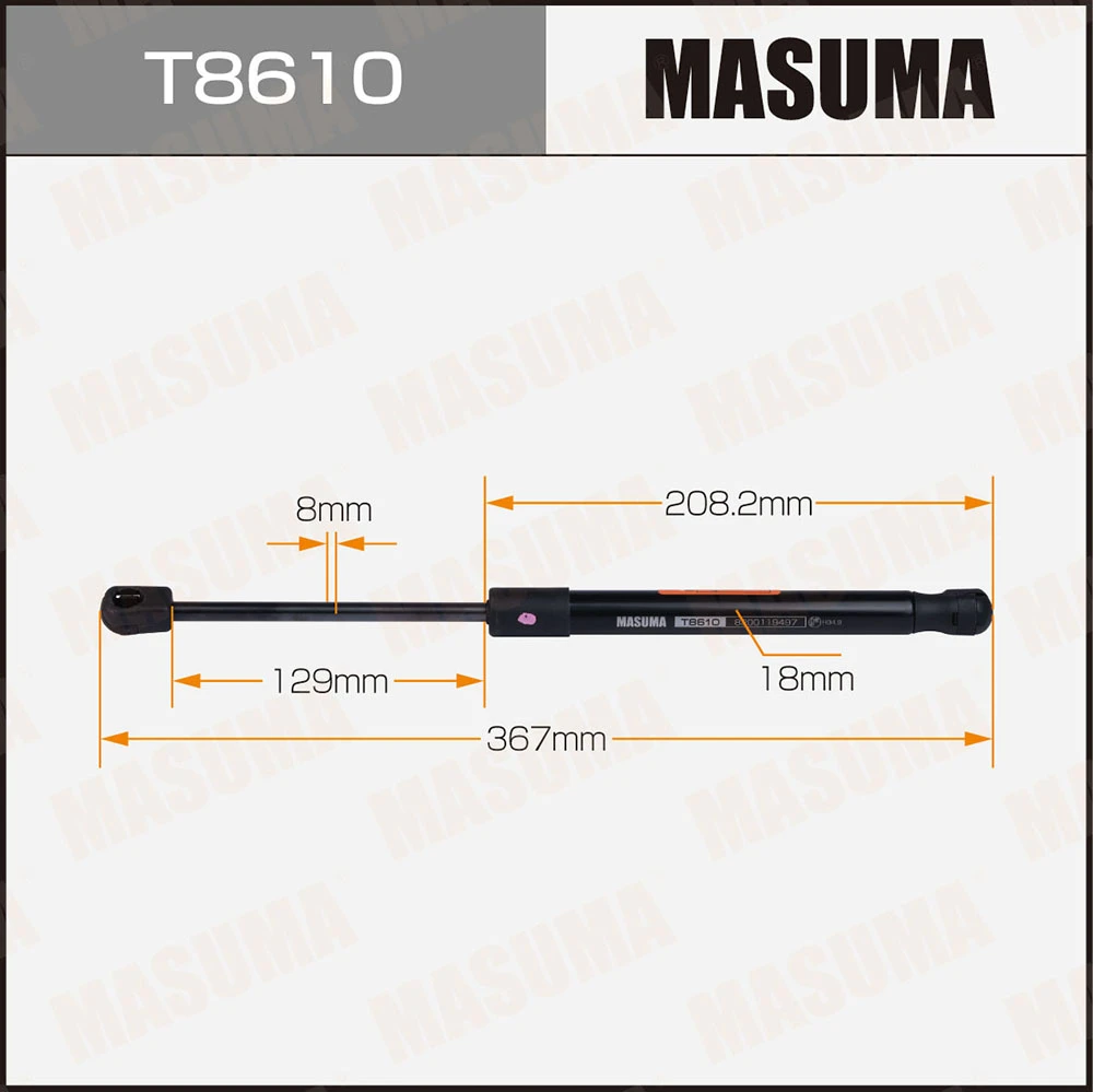 Упор газовый багажника L=367 mm Masuma T8610