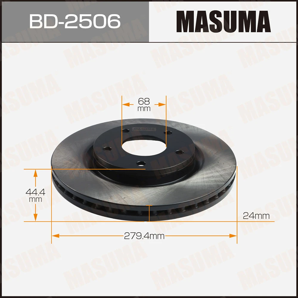 Диск тормозной передний Masuma BD-2506