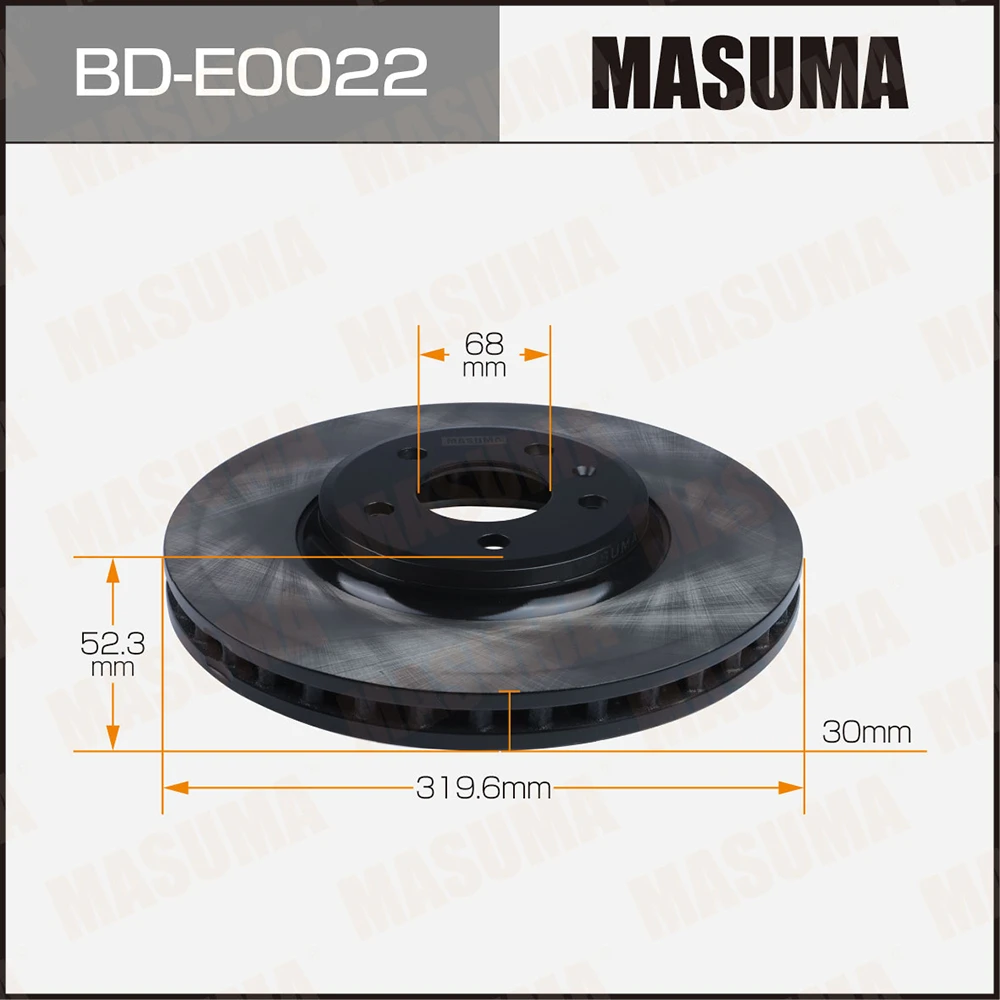 Диск тормозной передний Masuma BD-E0022