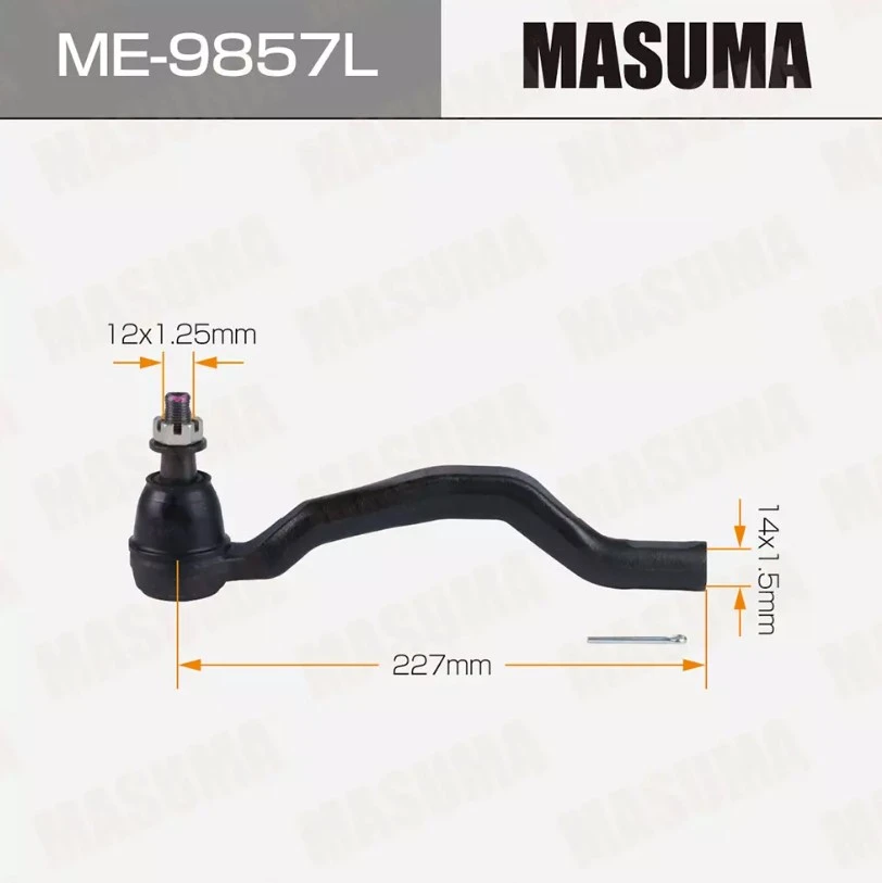 Наконечник рулевой тяги левый Masuma ME-9857L