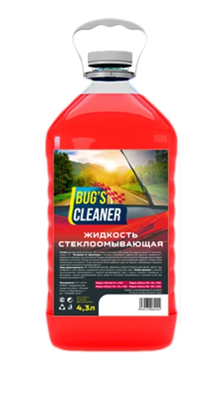 Жидкость стеклоомывающая лето Bug's Cleaner 4.3 л