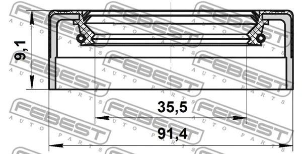 САЛЬНИК КПП NISSAN QASHQAI J10E 2006.12-2013.12 95FEY-37910909L FEBEST 95fey37910909l