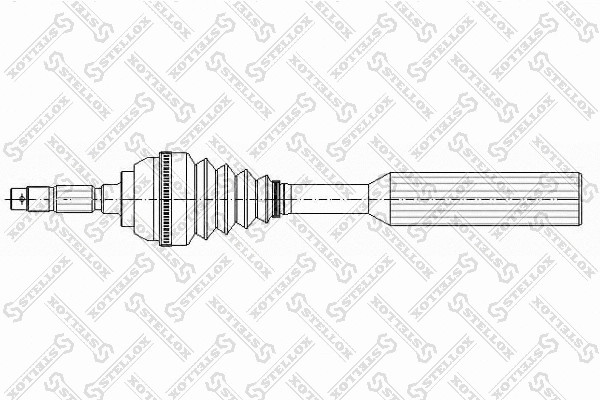 158 1053-SX_ПРИВОД ЛЕВЫЙ! 612MM ABS, 21039\ PEUGEOT 206 98> Stellox 1581053sx