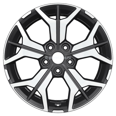 Диск Khomen Wheels KHW1715 (RAV4) 7x17/5x114,3 ET39 D60,1 Black-FP