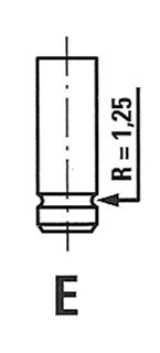 Клапан двигателя Daewoo 1.5 8V 96> 31x7x101.7 EX Freccia R6091/RCR