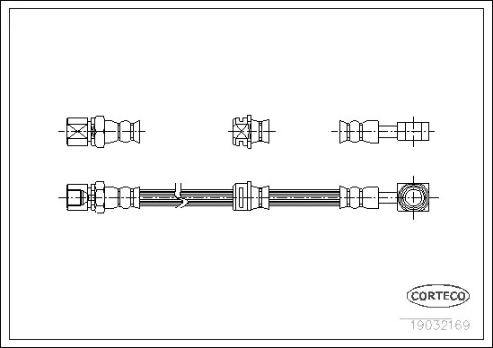 Шланг тормозной OPEL: VECTRA B 1.6 i/1.6 i 16V/1.7 TD/1.8 i 16V/2.0 DI 16V/2.0 DTI 16V/2.0 i/2.0 i 1