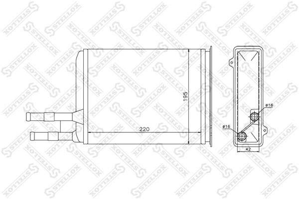 Радиатор печки Stellox 1035025SX