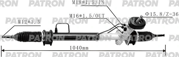 Рейка рулевая CHEVROLET AVEO 04- Patron PSG3103