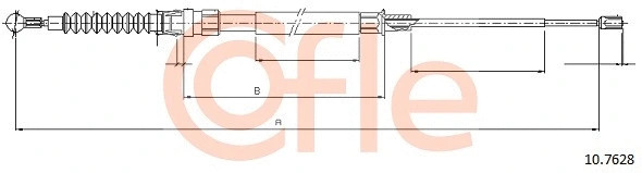 Трос стояночного тормоза VW: TOURAN ECOFUEL 1610/940 mm