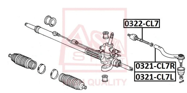 Наконечник рулевой тяги Asva 0321-CL7L