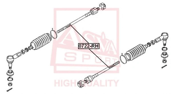 Тяга рулевая Asva 0722-RH