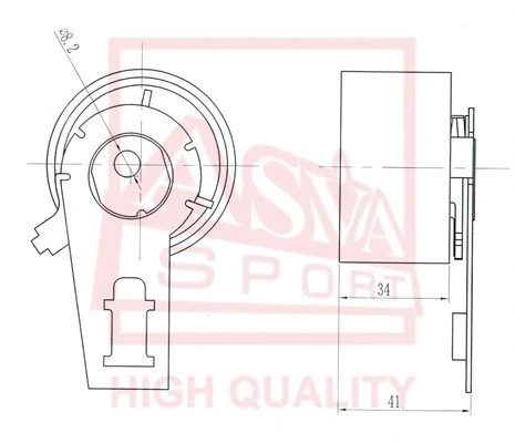 Ролик натяжной ремня ГРМ Asva HYBP-017