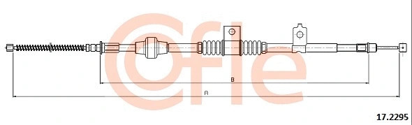 Трос стояночного тормоза прав задн MITSUBISHI ASX all 2wd 10-, OUTLANDER 06-12 Cofle 92.17.2295